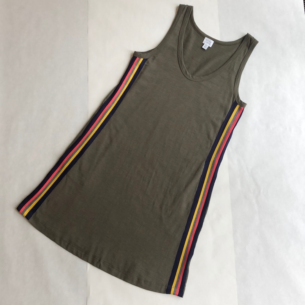 Athleisure Tank Dress w/ Side Stripes